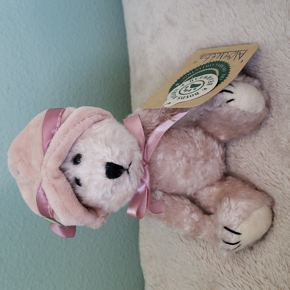 Boyds Bears Other - Alouetta de Grizetta •Boyds Bears & Friends•  Pink Velvet Rose Hat Ribbon, NWT
